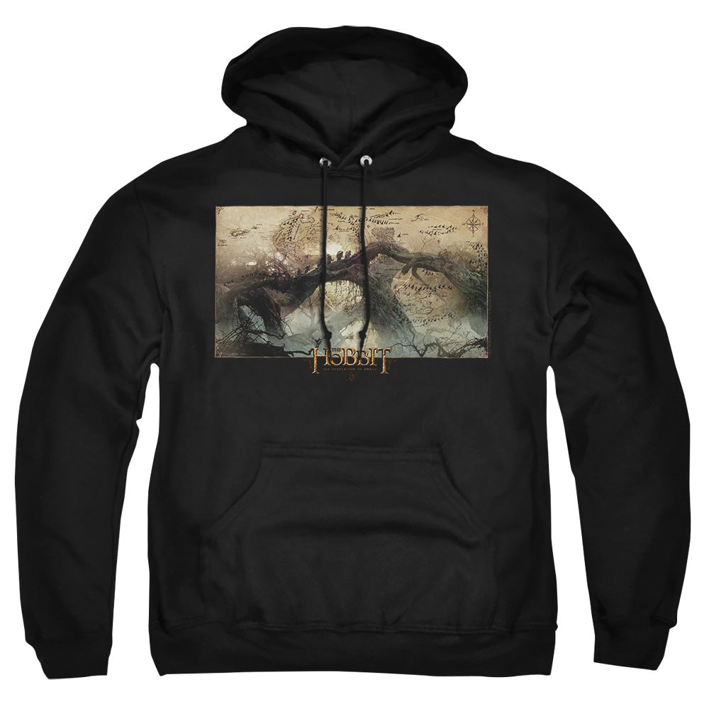 AN OFFCIALLY LICENSED HOBBIT EPIC JOURNEY ADULT UNISEX PULLOVER HOODIE BLACK