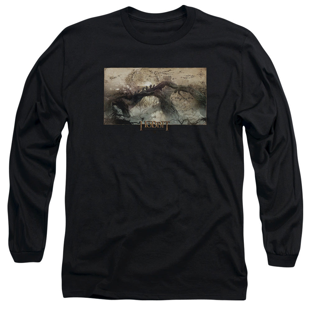 AN OFFCIALLY LICENSED HOBBIT EPIC JOURNEY MEN'S LONG SLEEVE T-SHIRT BLACK