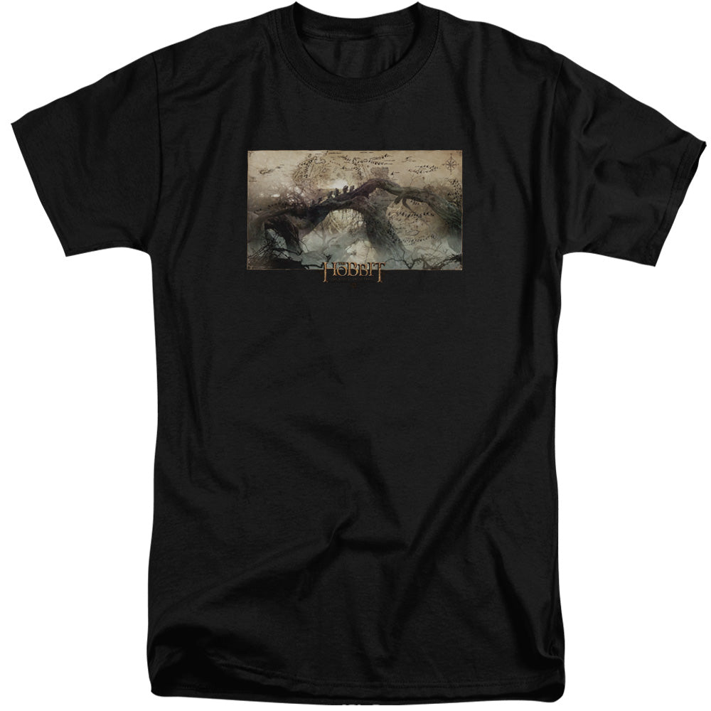AN OFFCIALLY LICENSED HOBBIT EPIC JOURNEY MEN'S TALL FIT T-SHIRT BLACK
