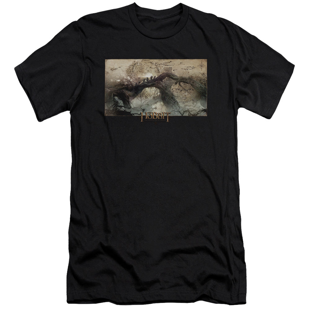 AN OFFCIALLY LICENSED HOBBIT EPIC JOURNEY MEN'S PREMIUM SLIM FIT T-SHIRT BLACK