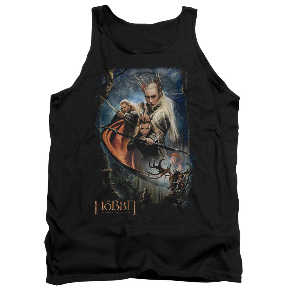 AN OFFCIALLY LICENSED HOBBIT THRANDUILS REALM ADULT UNISEX TANK TOP BLACK