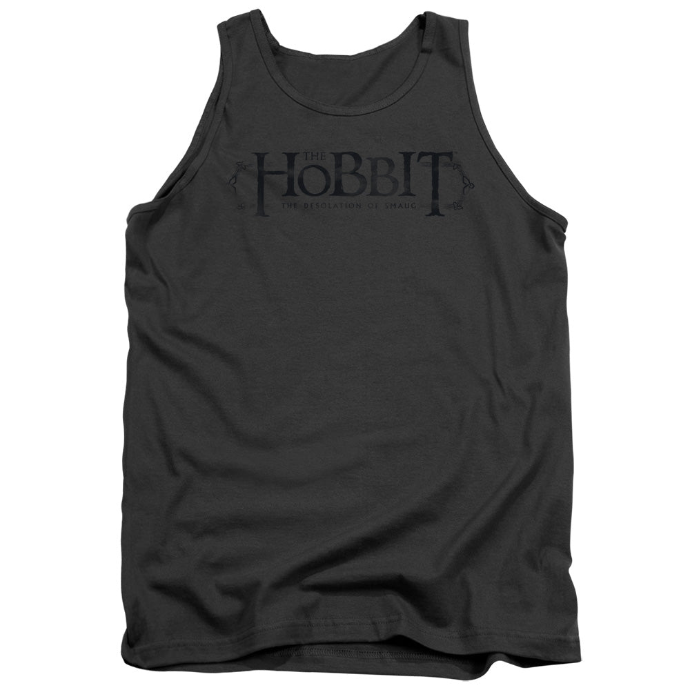 AN OFFCIALLY LICENSED HOBBIT ORNATE LOGO ADULT UNISEX TANK TOP CHARCOAL