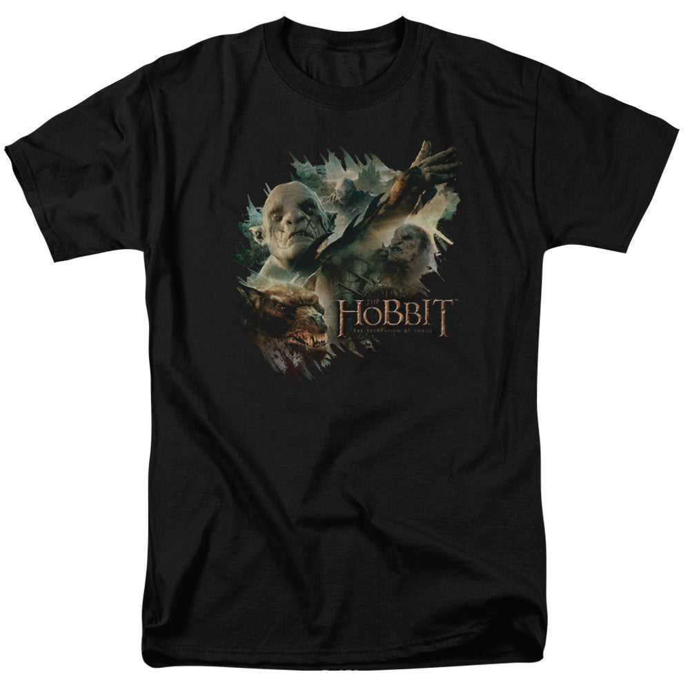 AN OFFCIALLY LICENSED HOBBIT BADDIES MEN'S REGULAR FIT T-SHIRT BLACK