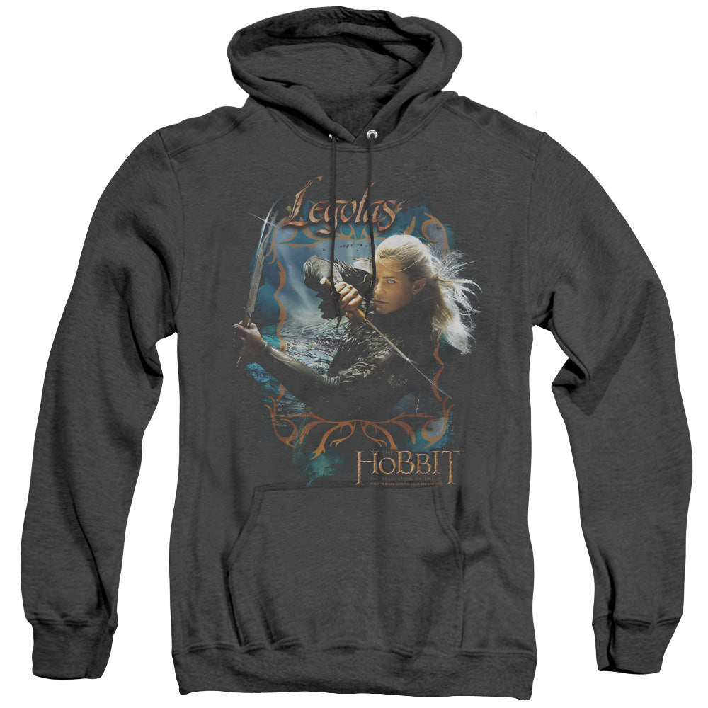 AN OFFCIALLY LICENSED HOBBIT KNIVES ADULT UNISEX HEATHER PULLOVER HOODIE BLACK