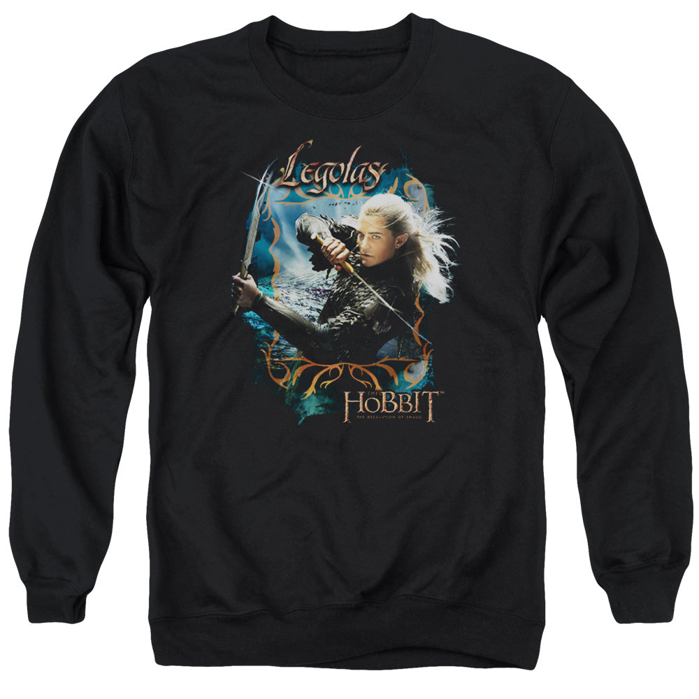 AN OFFCIALLY LICENSED HOBBIT KNIVES ADULT UNISEX CREWNECK SWEATSHIRT BLACK