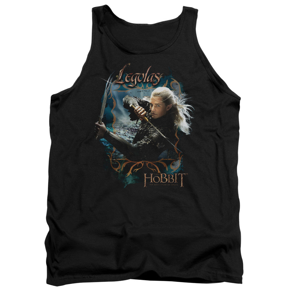 AN OFFCIALLY LICENSED HOBBIT KNIVES ADULT UNISEX TANK TOP BLACK