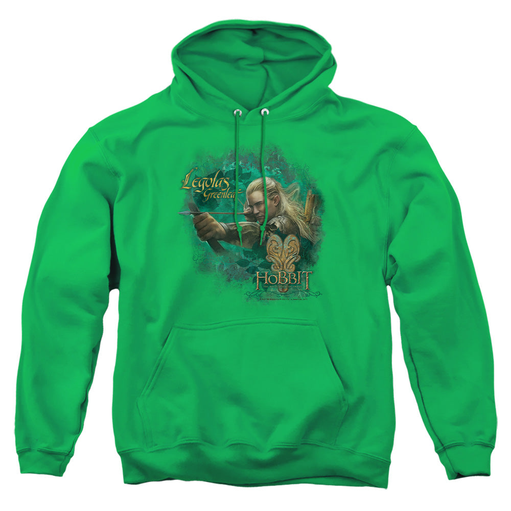 AN OFFCIALLY LICENSED HOBBIT GREENLEAF ADULT UNISEX PULLOVER HOODIE KELLY GREEN