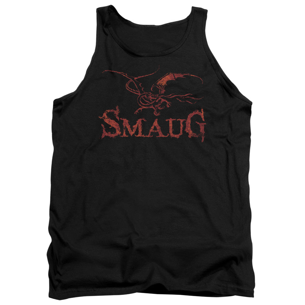 AN OFFCIALLY LICENSED HOBBIT DRAGON ADULT UNISEX TANK TOP BLACK