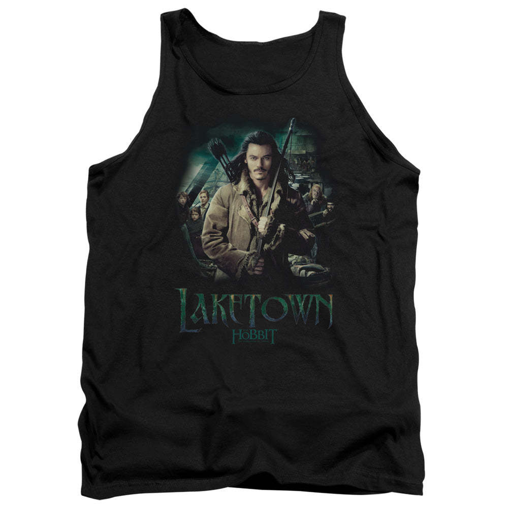 AN OFFCIALLY LICENSED HOBBIT PROTECTOR ADULT UNISEX TANK TOP BLACK
