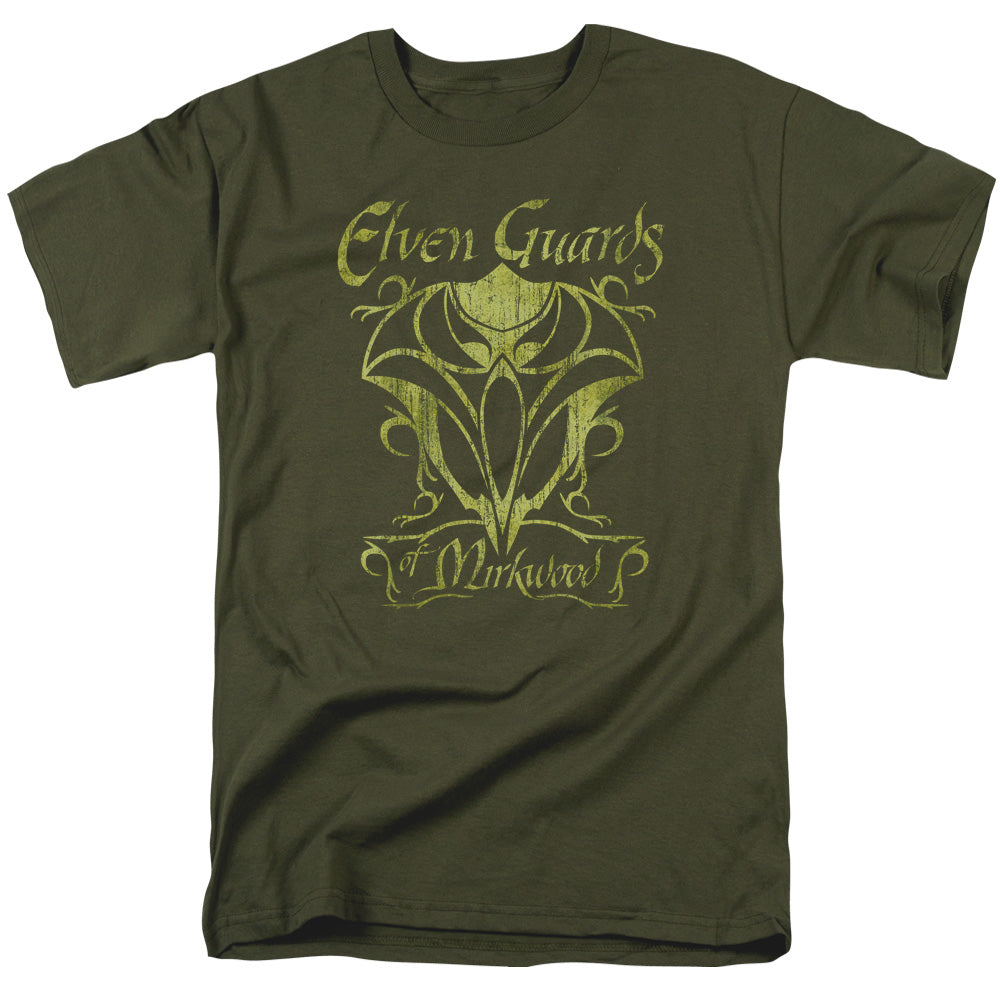 AN OFFCIALLY LICENSED HOBBIT GUARDS OF MIRKWOOD MEN'S REGULAR FIT T-SHIRT MILITARY GREEN