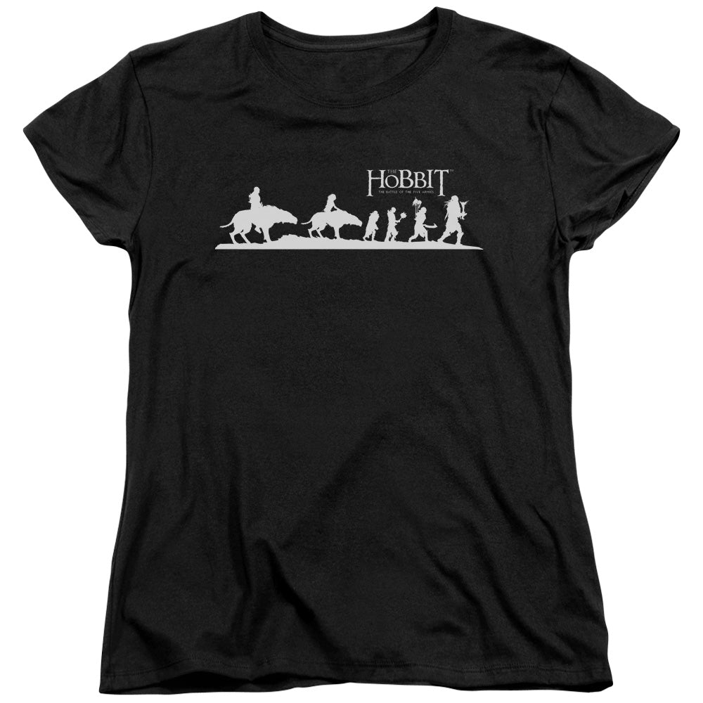 AN OFFCIALLY LICENSED HOBBIT ORC COMPANY WOMEN'S REGULAR FIT T-SHIRT BLACK