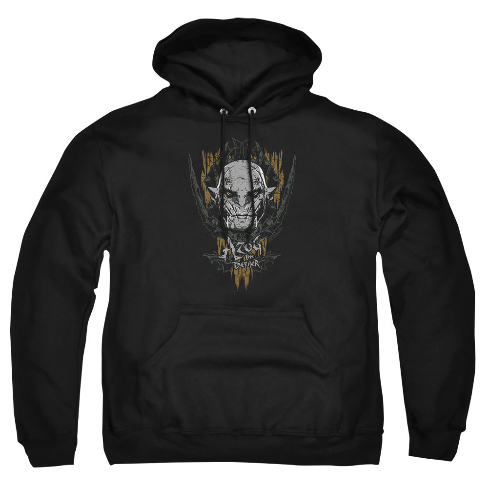 AN OFFCIALLY LICENSED HOBBIT AZOG ADULT UNISEX PULLOVER HOODIE BLACK