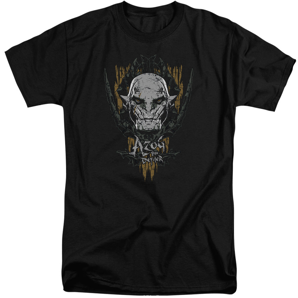 AN OFFCIALLY LICENSED HOBBIT AZOG MEN'S TALL FIT T-SHIRT BLACK