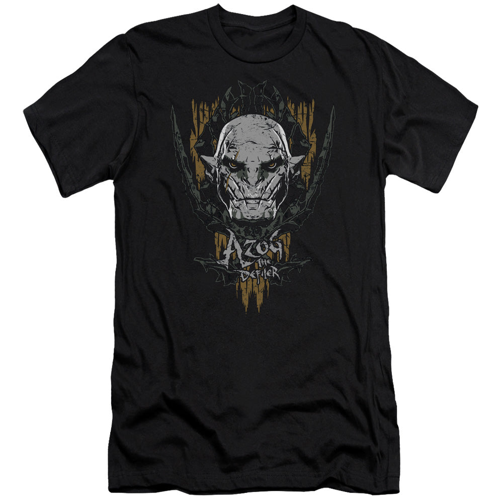 AN OFFCIALLY LICENSED HOBBIT AZOG MEN'S PREMIUM SLIM FIT T-SHIRT BLACK