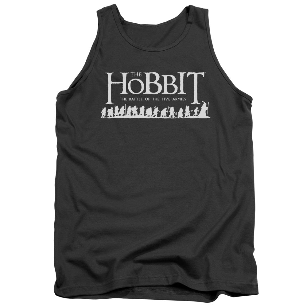 AN OFFCIALLY LICENSED HOBBIT WALKING LOGO ADULT UNISEX TANK TOP CHARCOAL
