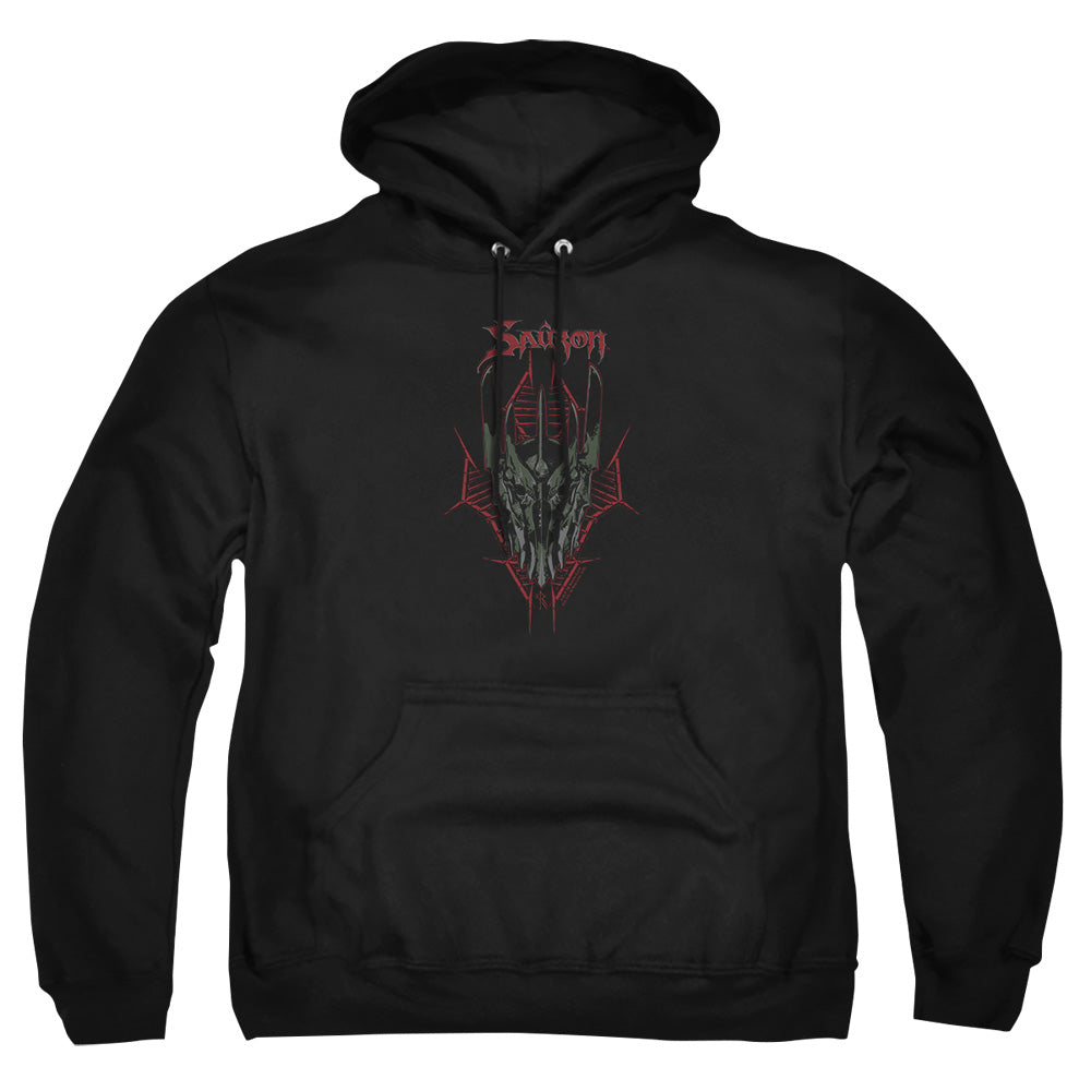 AN OFFCIALLY LICENSED HOBBIT EVILS HELM ADULT UNISEX PULLOVER HOODIE BLACK