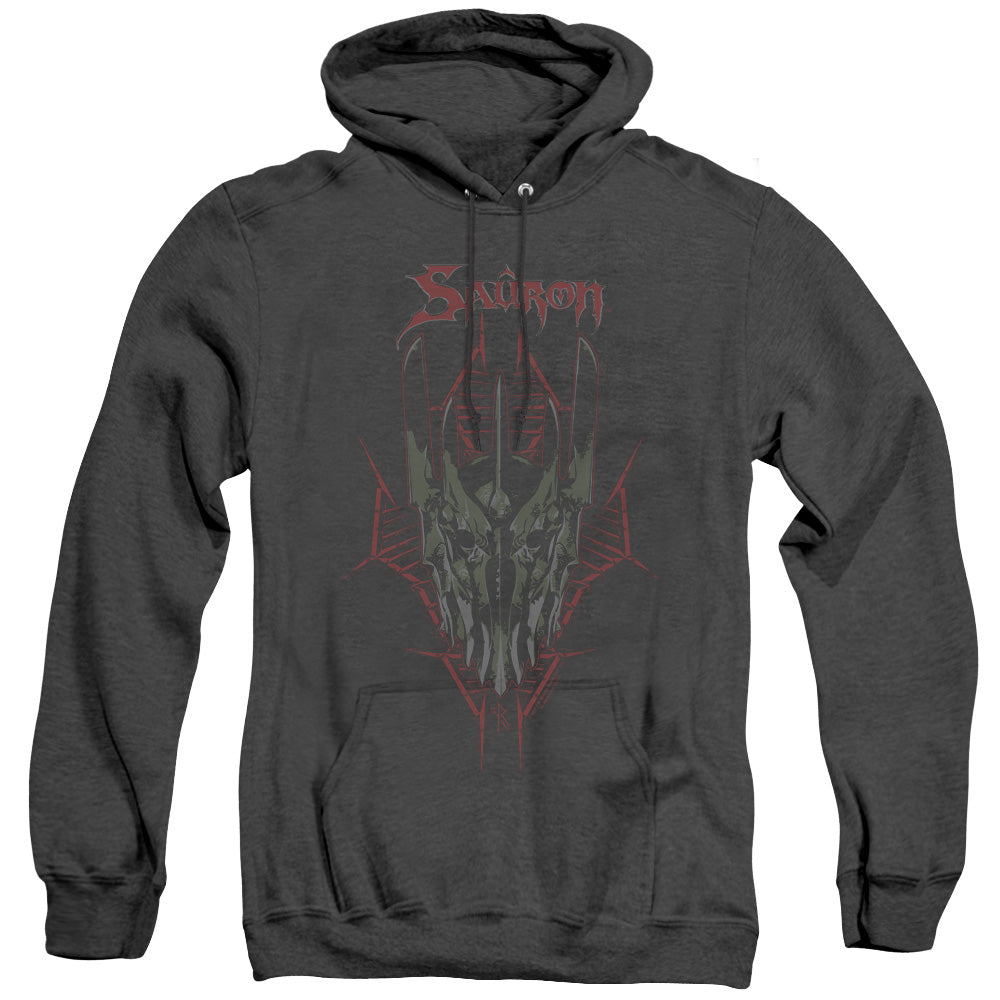 AN OFFCIALLY LICENSED HOBBIT EVILS HELM ADULT UNISEX HEATHER PULLOVER HOODIE BLACK