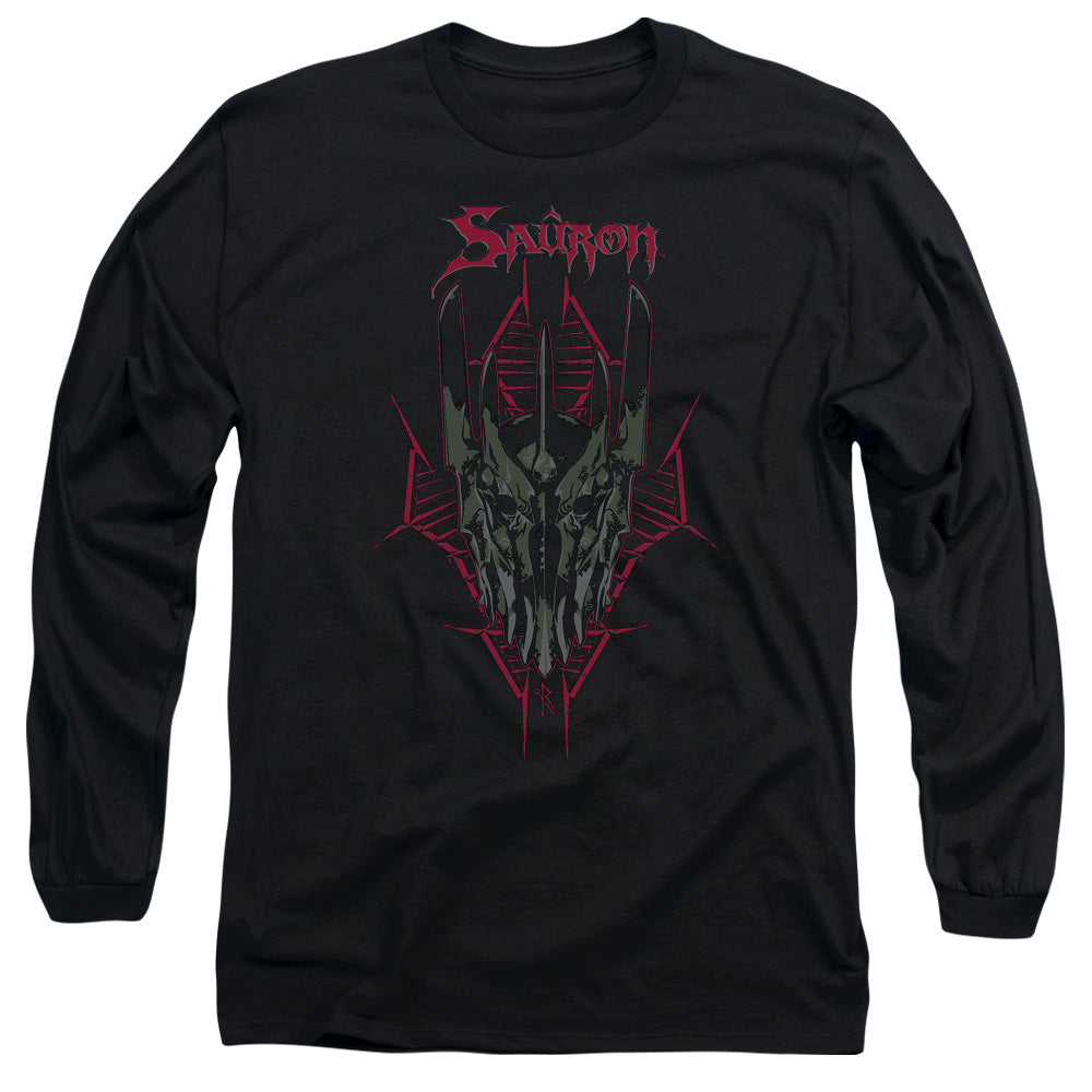 AN OFFCIALLY LICENSED HOBBIT EVILS HELM MEN'S LONG SLEEVE T-SHIRT BLACK