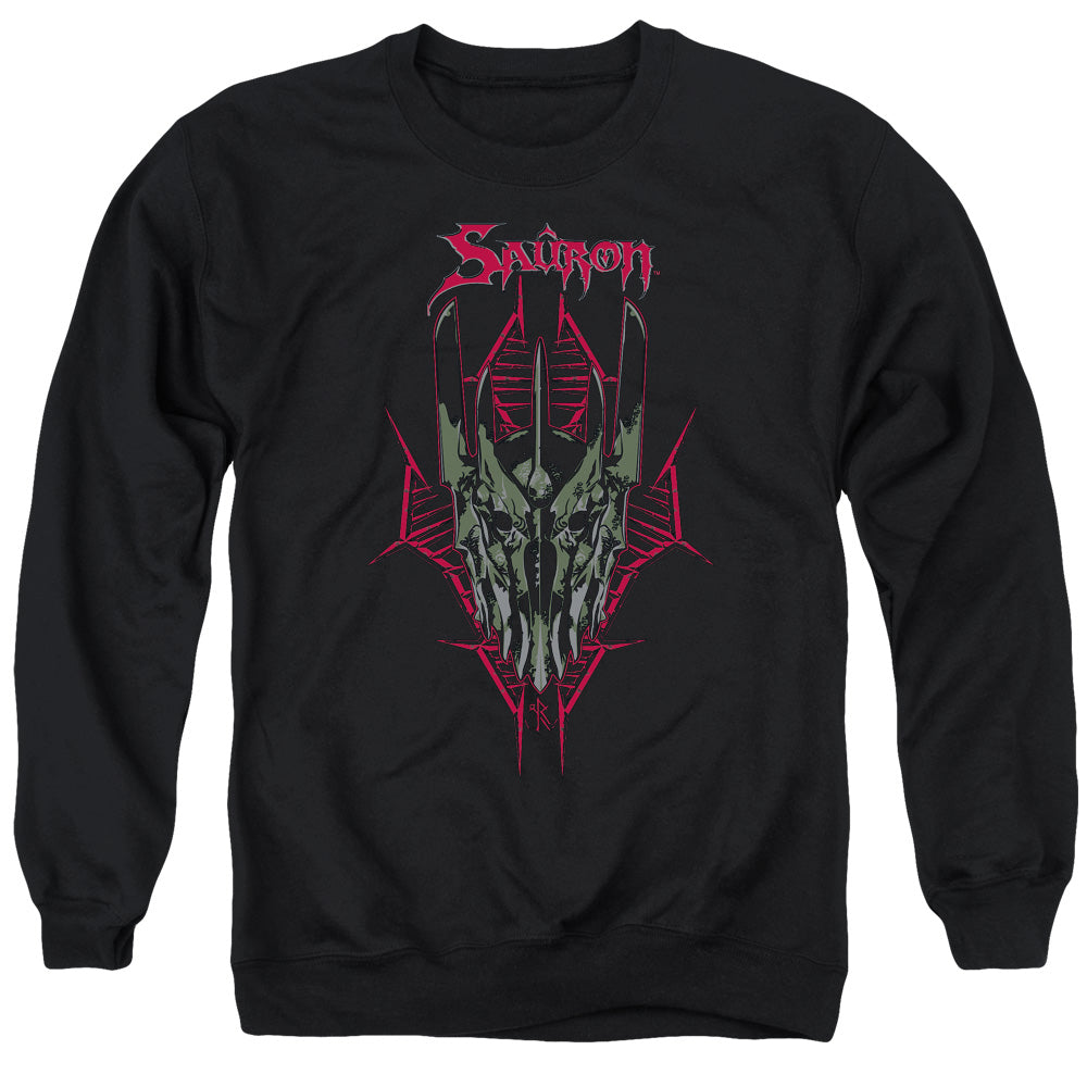 AN OFFCIALLY LICENSED HOBBIT EVILS HELM ADULT UNISEX CREWNECK SWEATSHIRT BLACK