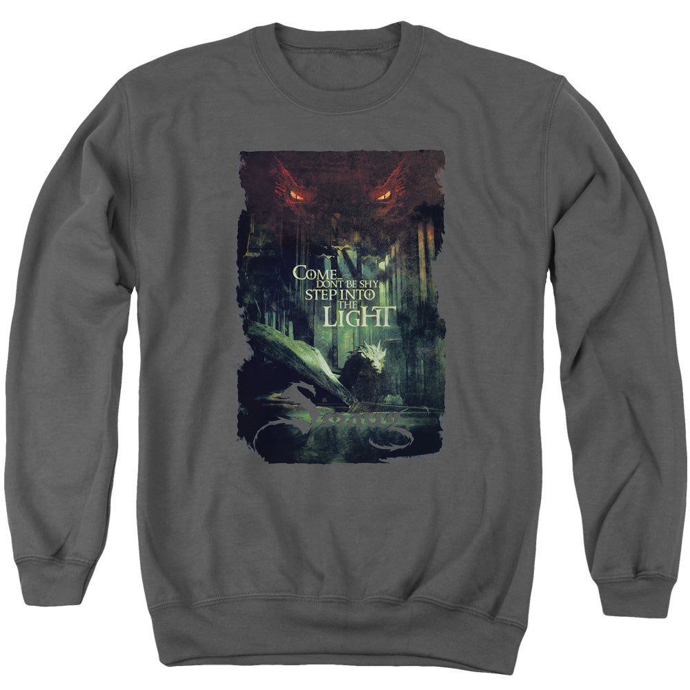 AN OFFCIALLY LICENSED HOBBIT TAUNT ADULT UNISEX CREWNECK SWEATSHIRT CHARCOAL