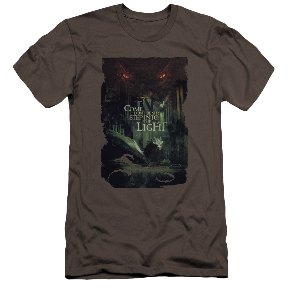AN OFFCIALLY LICENSED HOBBIT TAUNT MEN'S PREMIUM SLIM FIT T-SHIRT CHARCOAL