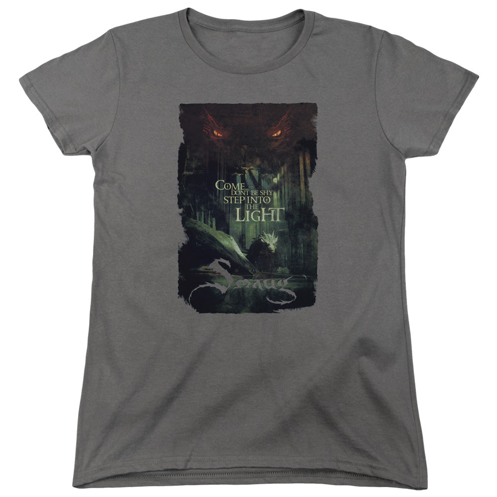 AN OFFCIALLY LICENSED HOBBIT TAUNT WOMEN'S REGULAR FIT T-SHIRT CHARCOAL