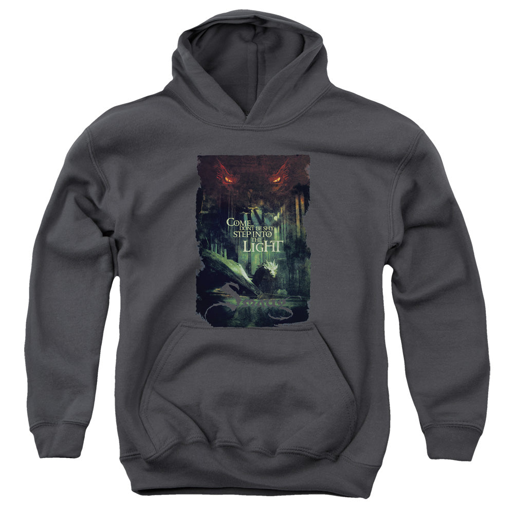 AN OFFCIALLY LICENSED HOBBIT TAUNT YOUTH HOODIE CHARCOAL