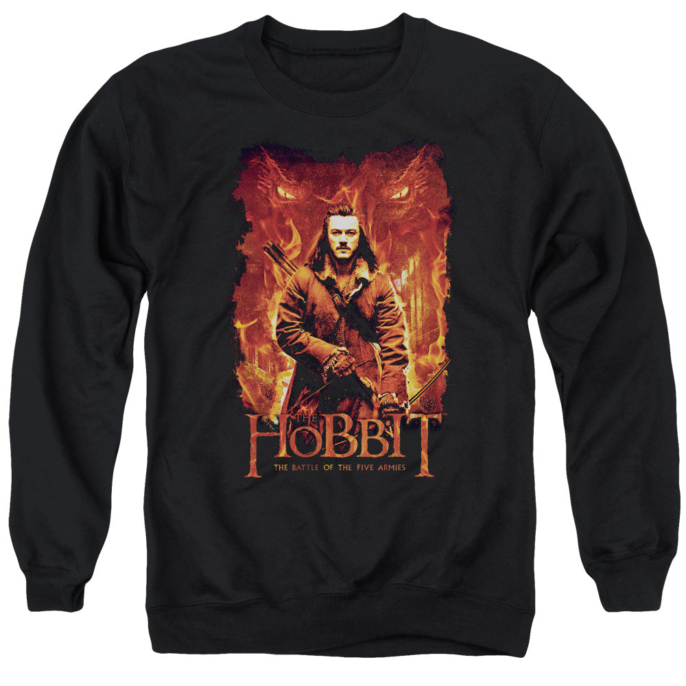 AN OFFCIALLY LICENSED HOBBIT FATES ADULT UNISEX CREWNECK SWEATSHIRT BLACK