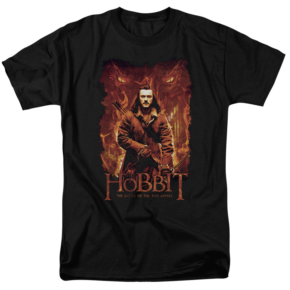 AN OFFCIALLY LICENSED HOBBIT FATES MEN'S REGULAR FIT T-SHIRT BLACK