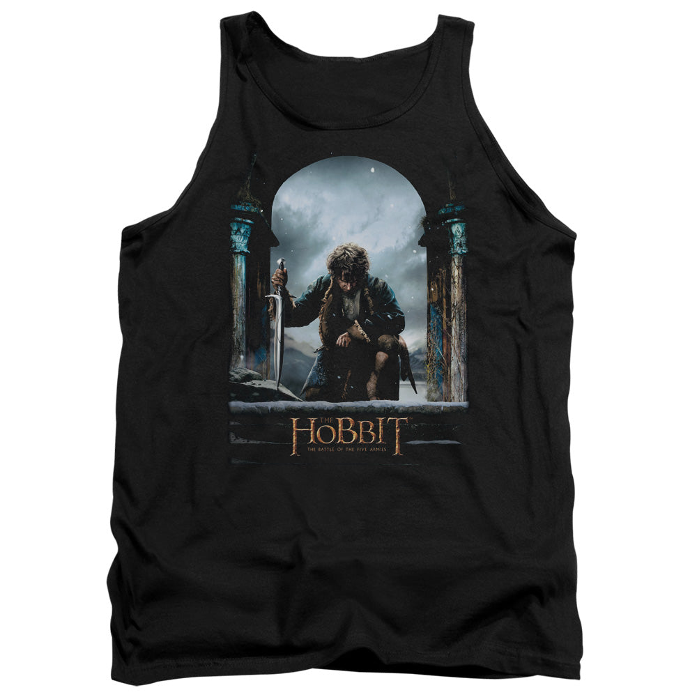 AN OFFCIALLY LICENSED HOBBIT BILBO POSTER ADULT UNISEX TANK TOP BLACK