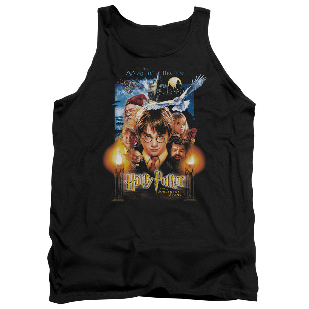 AN OFFCIALLY LICENSED HARRY POTTER MOVIE POSTER ADULT UNISEX TANK TOP BLACK