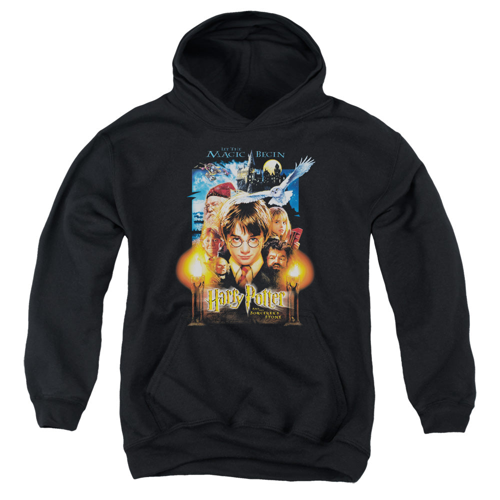 AN OFFCIALLY LICENSED HARRY POTTER MOVIE POSTER YOUTH HOODIE BLACK