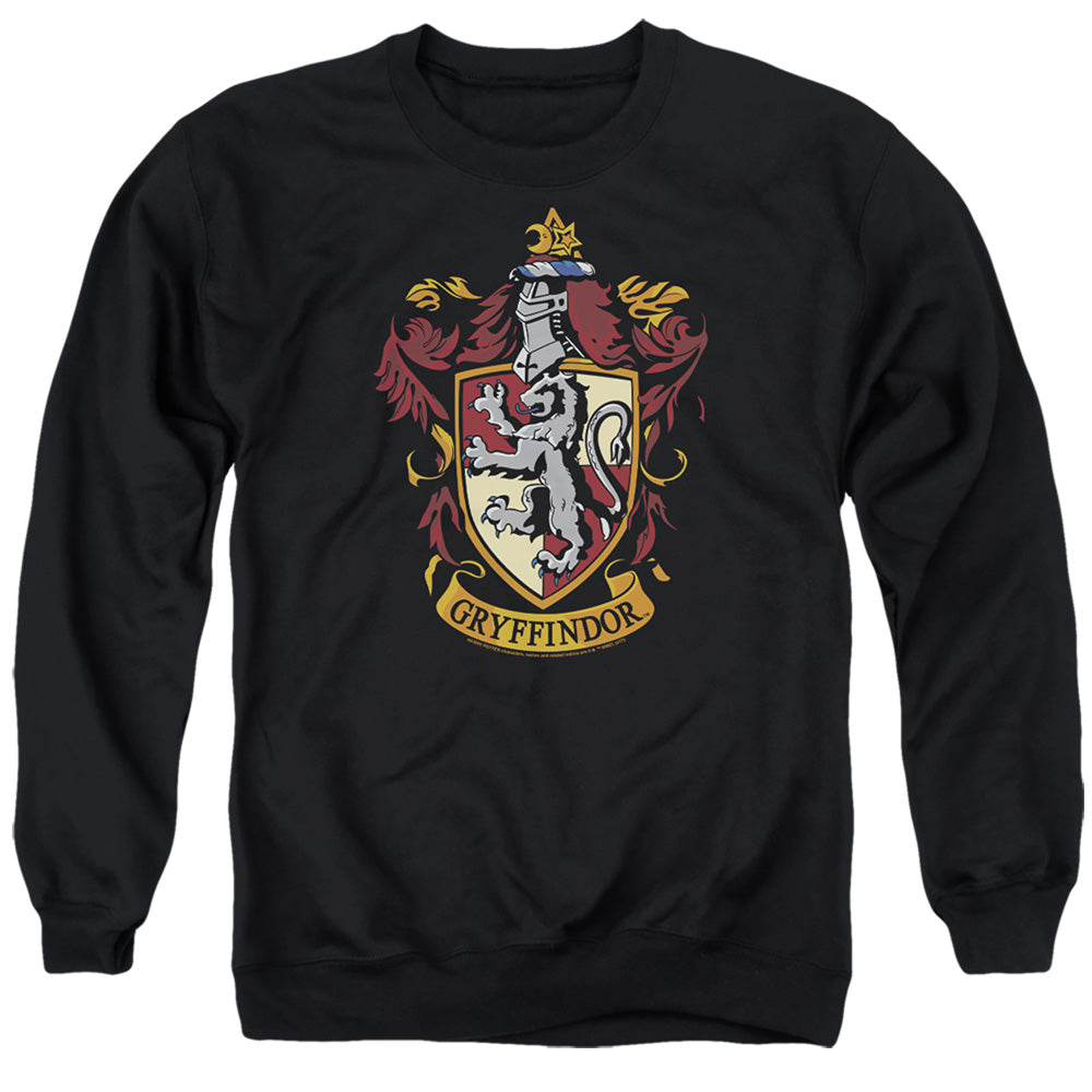 AN OFFCIALLY LICENSED HARRY POTTER GRYFFINDOR CREST ADULT UNISEX CREWNECK SWEATSHIRT BLACK