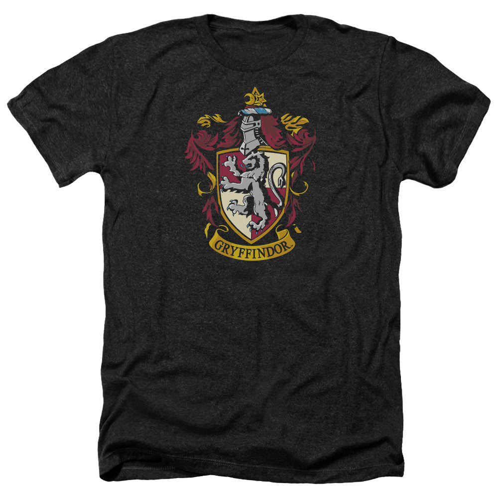 AN OFFCIALLY LICENSED HARRY POTTER GRYFFINDOR CREST MEN'S HEATHER T-SHIRT CHARCOAL