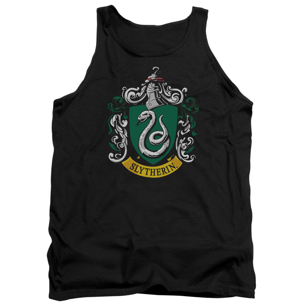 AN OFFCIALLY LICENSED HARRY POTTER SLYTHERIN CREST ADULT UNISEX TANK TOP BLACK