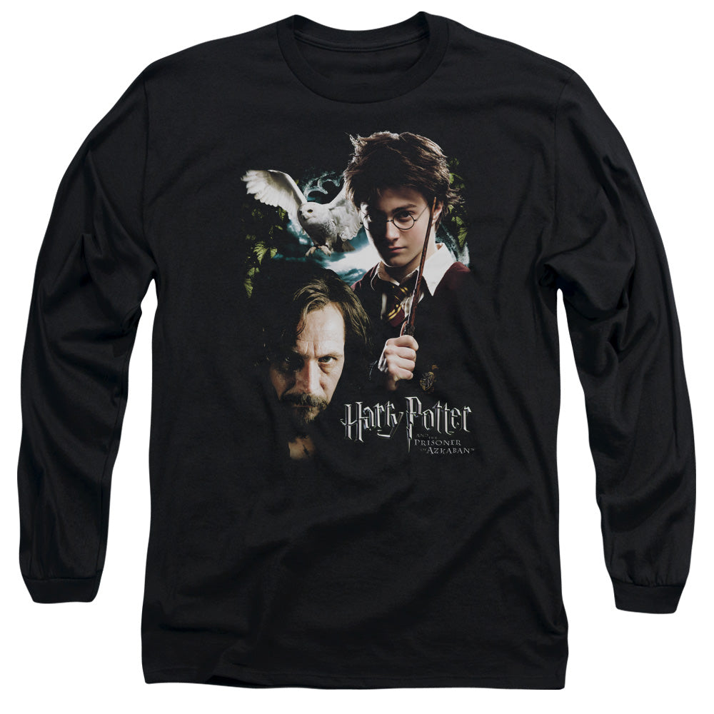 AN OFFCIALLY LICENSED HARRY POTTER HARRY AND SIRIUS MEN'S LONG SLEEVE T-SHIRT BLACK