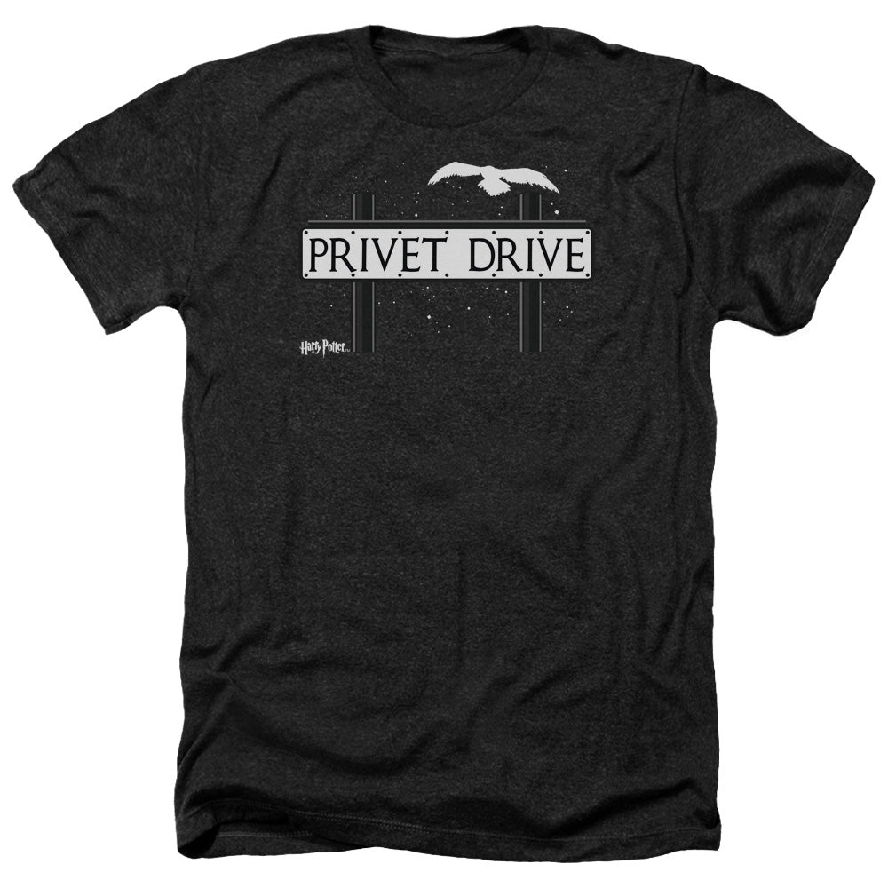 AN OFFCIALLY LICENSED HARRY POTTER PRIVET DRIVE MEN'S HEATHER T-SHIRT CHARCOAL
