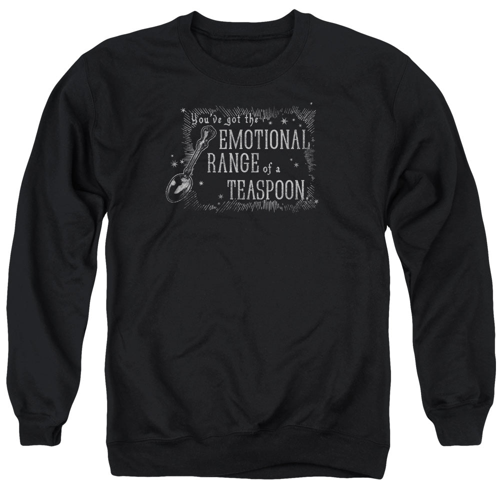 AN OFFCIALLY LICENSED HARRY POTTER ORDER OF PHEONIX/TEASPOON ADULT UNISEX CREWNECK SWEATSHIRT BLACK