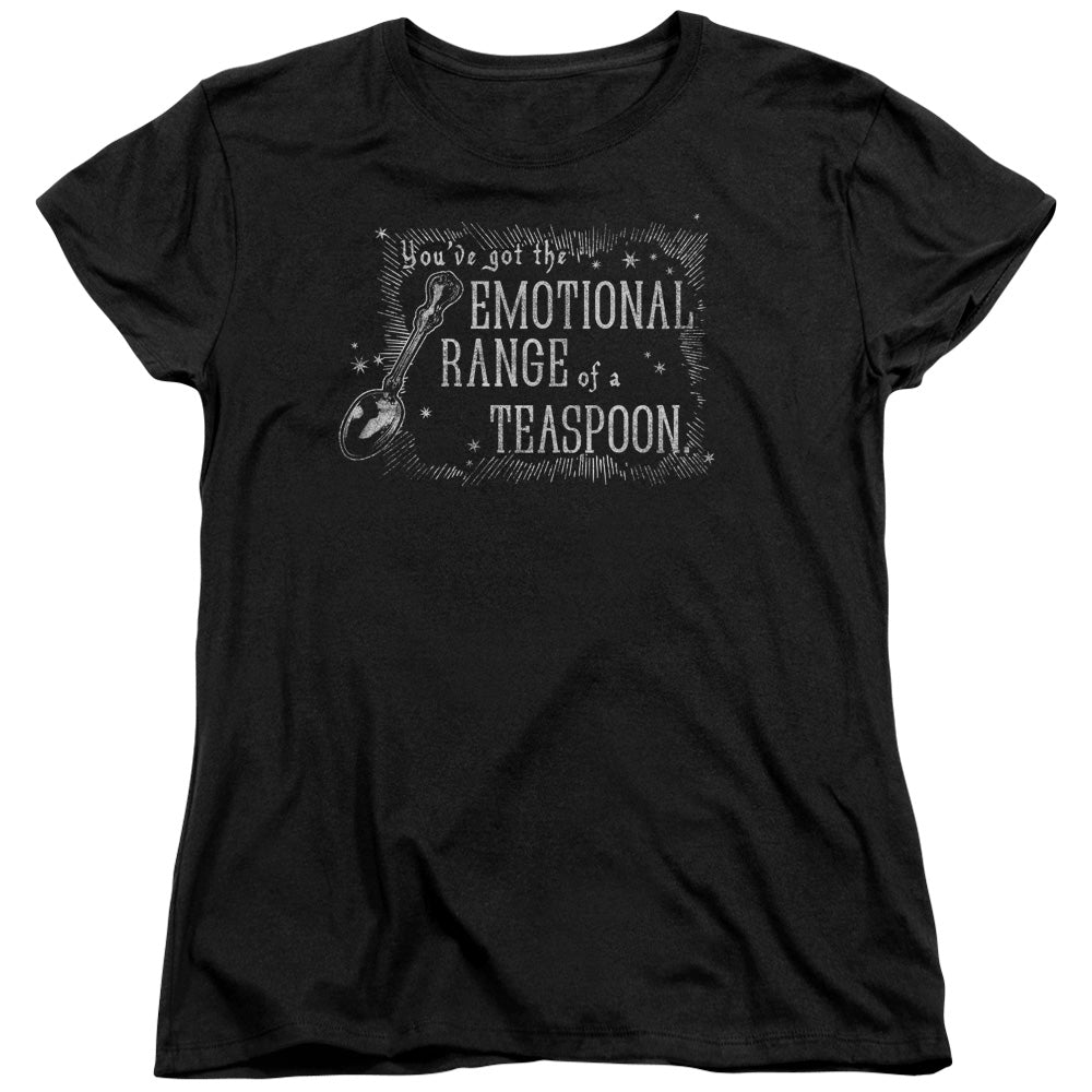 AN OFFCIALLY LICENSED HARRY POTTER ORDER OF PHEONIX/TEASPOON WOMEN'S REGULAR FIT T-SHIRT BLACK