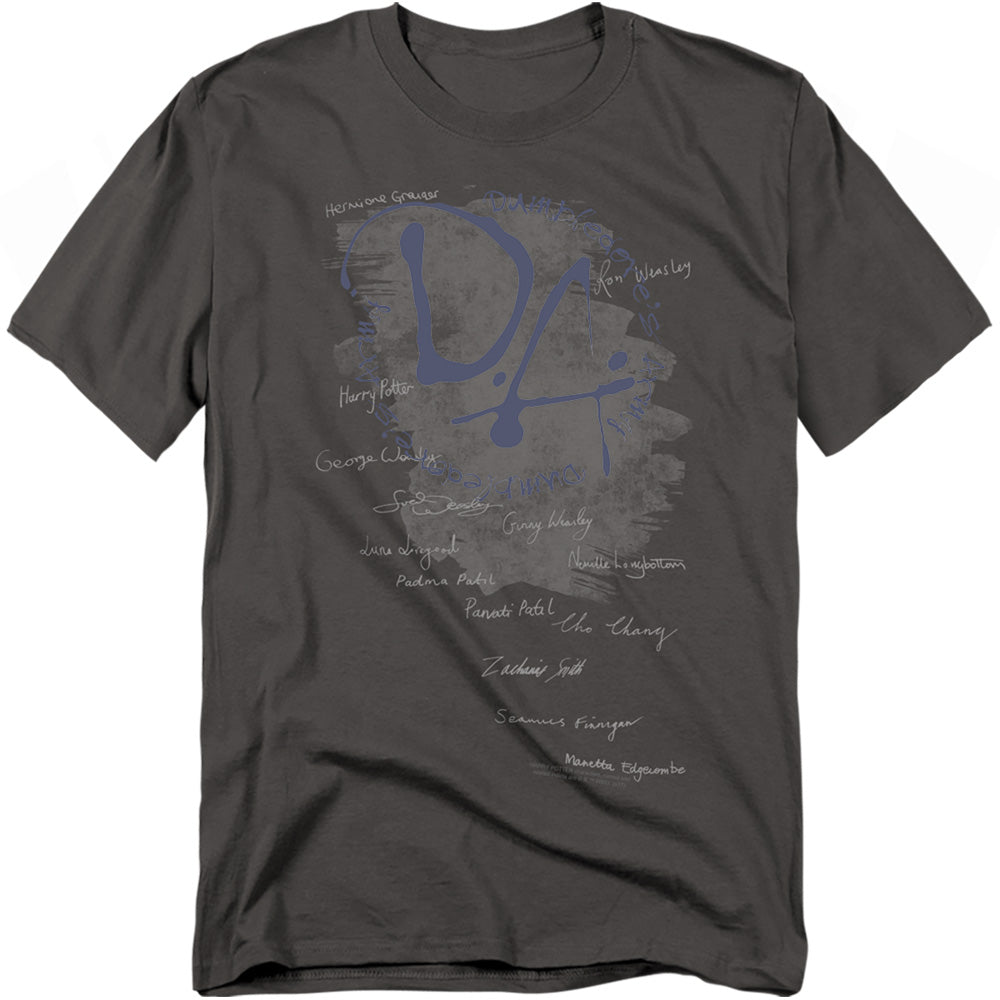 AN OFFCIALLY LICENSED HARRY POTTER DUMBLEDORES ARMY MEN'S REGULAR FIT T-SHIRT BLACK