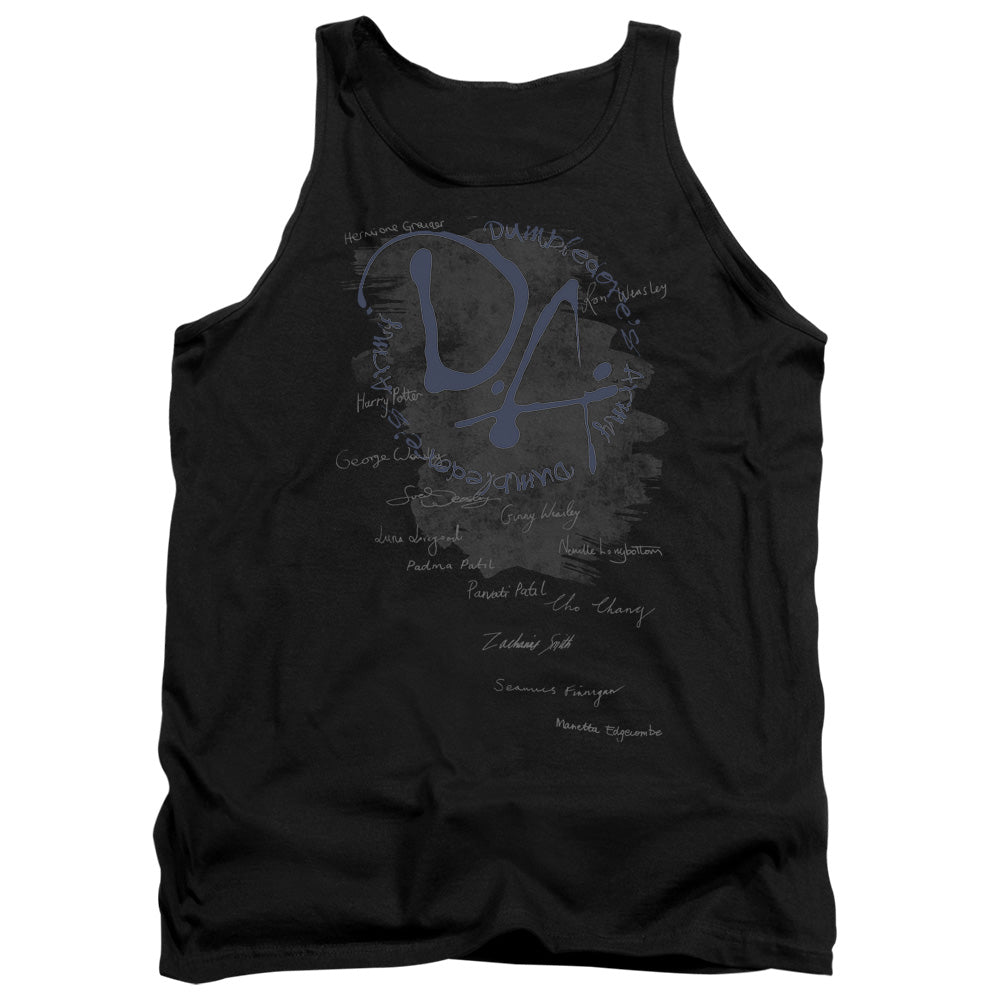 AN OFFCIALLY LICENSED HARRY POTTER DUMBLEDORES ARMY ADULT UNISEX TANK TOP BLACK