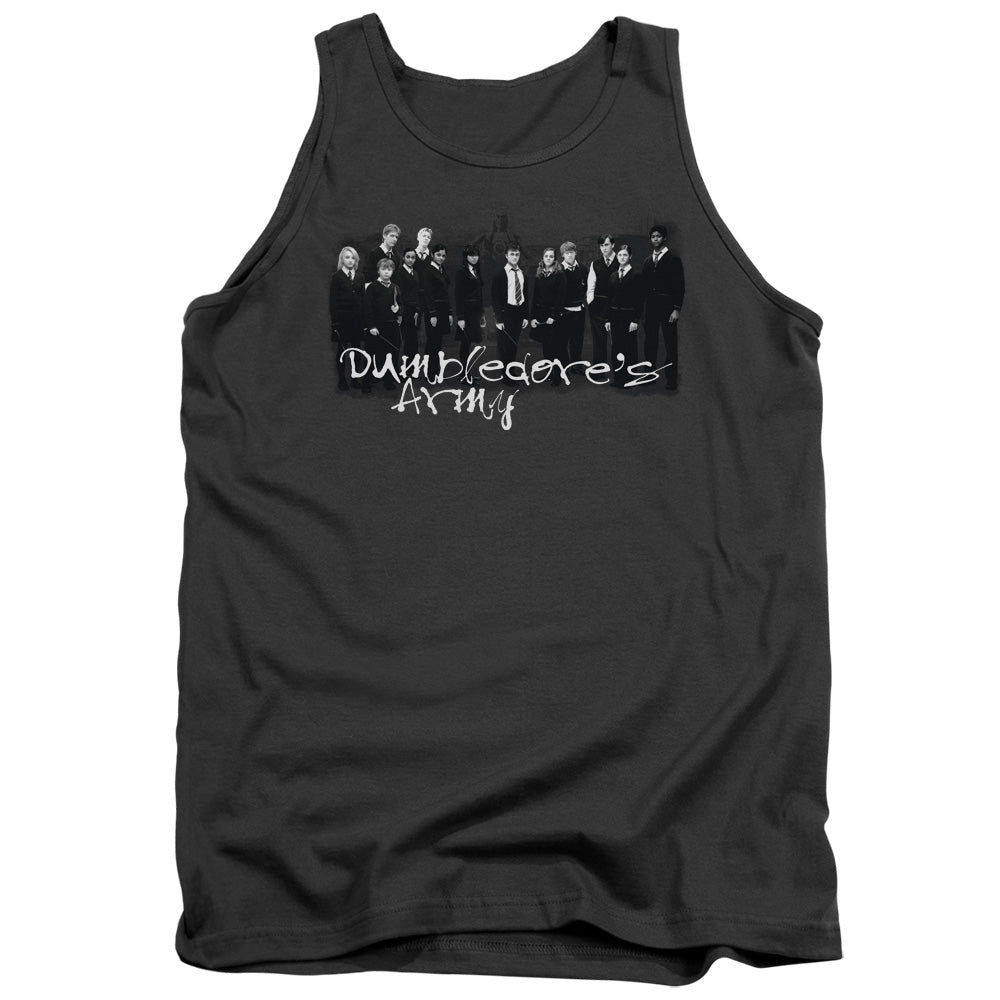 AN OFFCIALLY LICENSED HARRY POTTER AND THE ORDER OF PHOENIX DA SQUAD ADULT UNISEX TANK TOP CHARCOAL