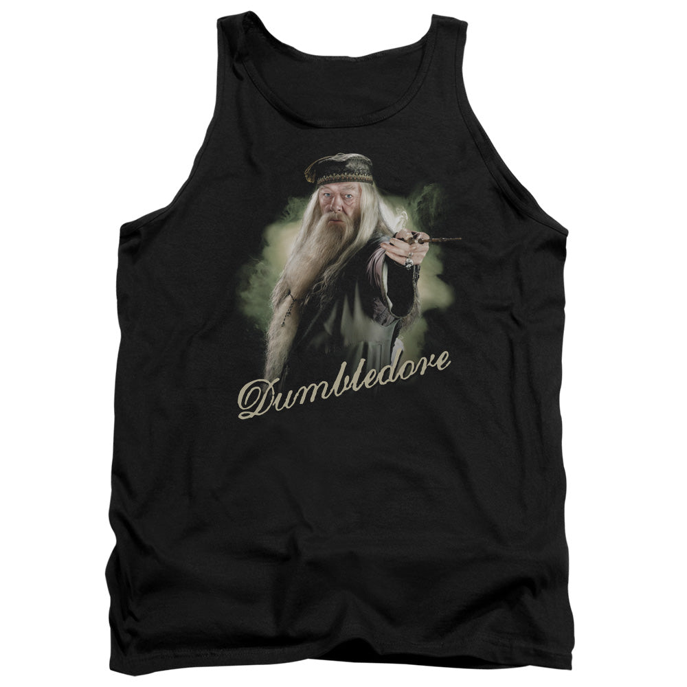 AN OFFCIALLY LICENSED HARRY POTTER DUMBLEDORE WAND ADULT UNISEX TANK TOP BLACK