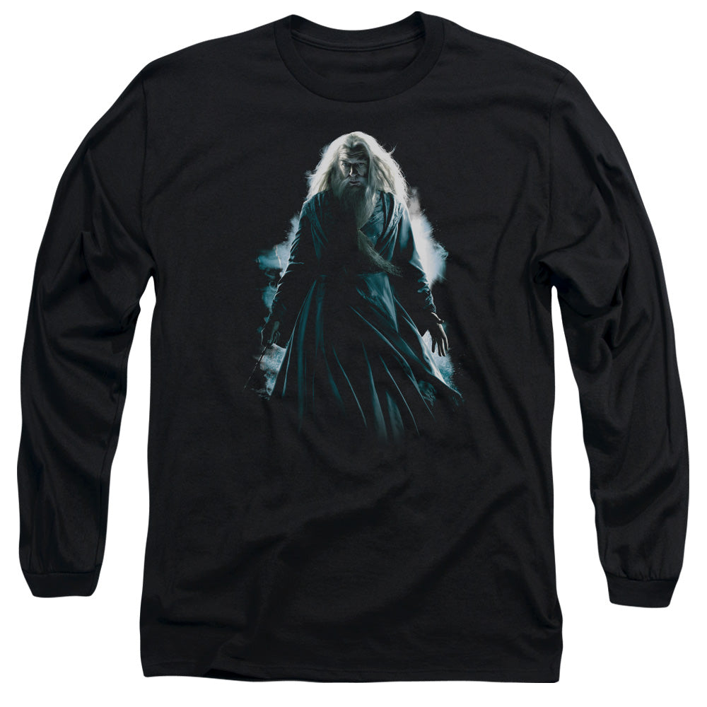 AN OFFCIALLY LICENSED HARRY POTTER DUMBLEDORE BURST MEN'S LONG SLEEVE T-SHIRT BLACK
