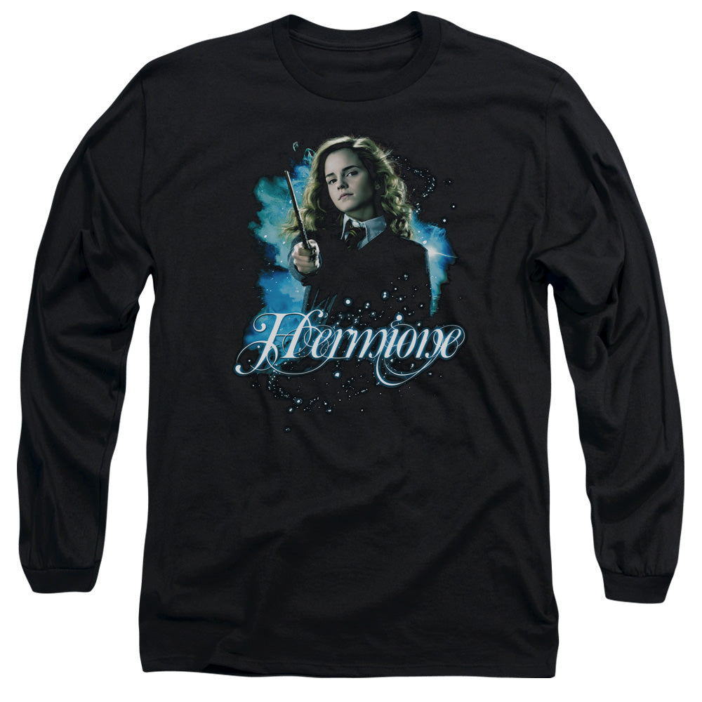 AN OFFCIALLY LICENSED HARRY POTTER HERMIONE READY MEN'S LONG SLEEVE T-SHIRT BLACK