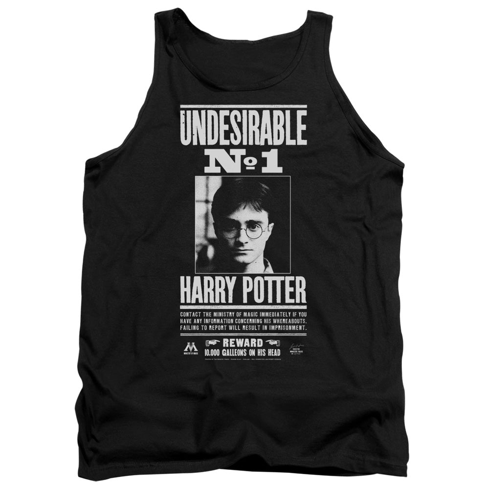 AN OFFCIALLY LICENSED HARRY POTTER UNDESIRABLE NO 1 ADULT UNISEX TANK TOP BLACK