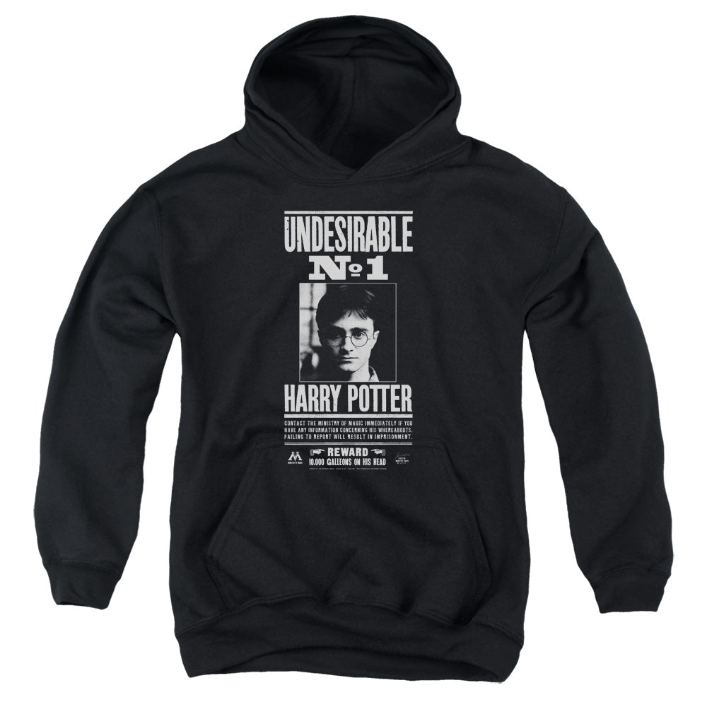 AN OFFCIALLY LICENSED HARRY POTTER UNDESIRABLE NO 1 YOUTH HOODIE BLACK