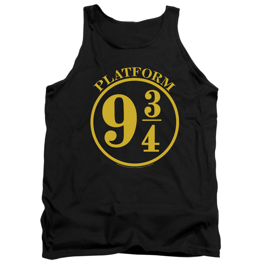 AN OFFCIALLY LICENSED HARRY POTTER 9 3/4 ADULT UNISEX TANK TOP BLACK