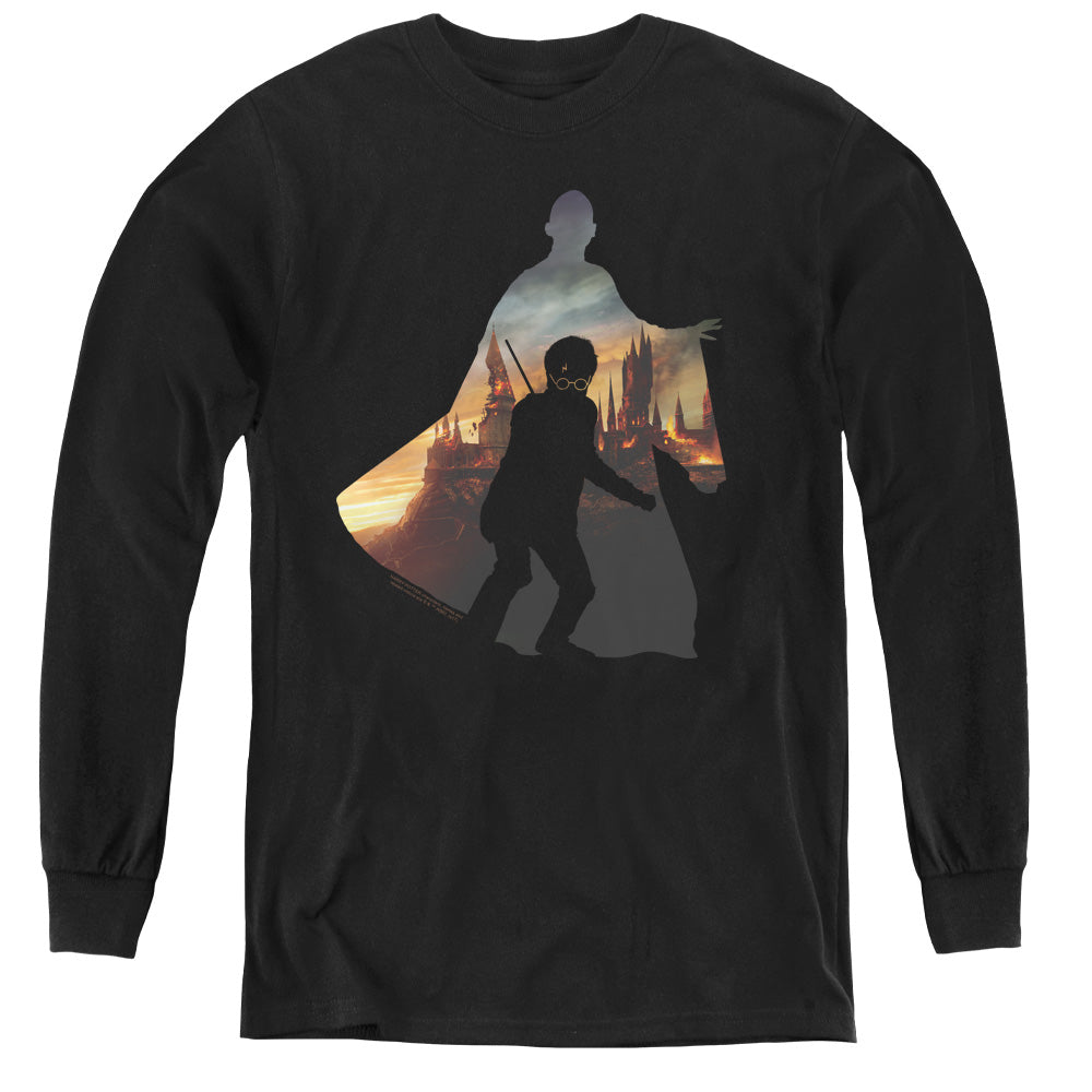 AN OFFCIALLY LICENSED HARRY POTTER VOLDEMORT LOOMS YOUTH LONG SLEEVE T-SHIRT BLACK