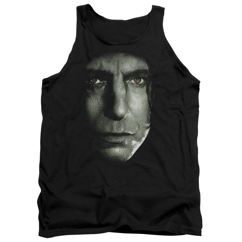 AN OFFCIALLY LICENSED HARRY POTTER SNAPE HEAD ADULT UNISEX TANK TOP BLACK